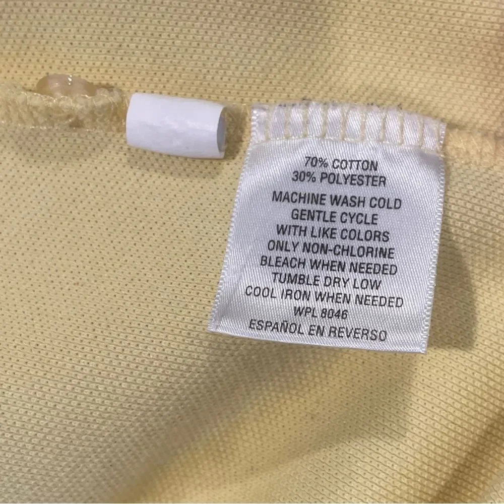 Club Room Butter Yellow Polo Shirt – Size XL – Cotton Blend